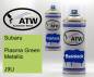 Preview: Subaru, Plasma Green Metallic, J9U: 400ml Sprühdose + 400ml Klarlack - Set, von ATW Autoteile West.
